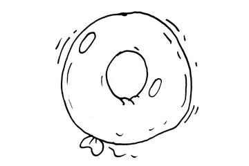 Hand-drawn letter O with a fun, soft bubble style. Perfect for learning the alphabet, educational posters, children's books, flashcards, creative typography, and playful logos