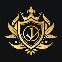 Obraz premium Golden laurel wreath