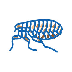 flea insect icon doodle illustration