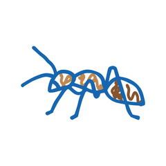 ant insect icon doodle illustration