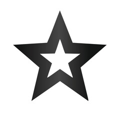 Fototapeta premium silver star isolated on white