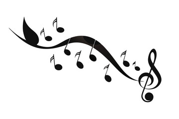 treble clef vector illustration
