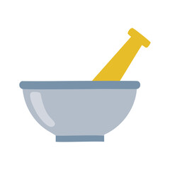 mortar and pestle isolated