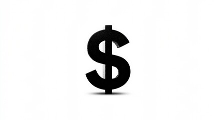 Fototapeta premium 65. A bold dollar sign icon with sharp outlines, flat design, versatile for design platforms, high quality