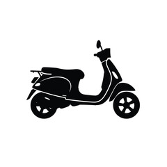scooter silhouette, scooter bike vector illustration, scooter icon symbol  