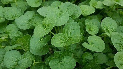 Fototapeta premium Lush Green Foliage Background Close Up Vibrant Greenery Texture