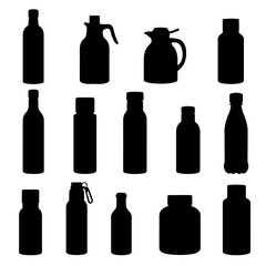 Set of cosmetic bottles