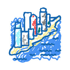 manhattan new york icon doodle illustration