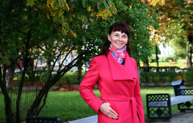 portrait of a woman in the park
