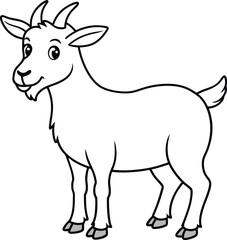Goat vector silhouette illustration 4
