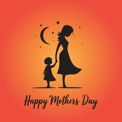 Happy Mother’s Day Vector Art – Emotional Illustration