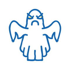 ghost in amusement park icon doodle illustration