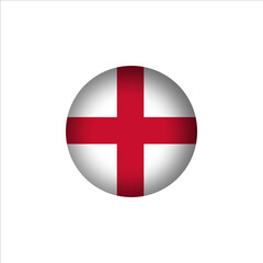 Obraz premium England flag 3D sphere. England flag logo illustration. England flag icon.