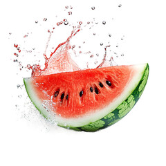 A watermelon splash isolated on white background