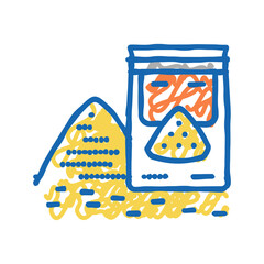 sand package icon doodle illustration
