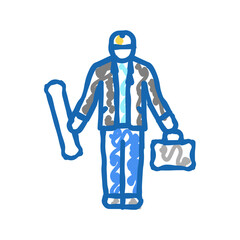engineer or architect icon doodle illustration