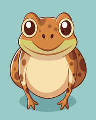 Adorable Cartoon Frog Illustration Happy Amphibian