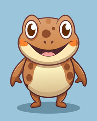 Adorable Cartoon Frog Character Illustration