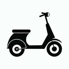 Minimalist Scooter Icon &ndash; Flat Design Vector for Apps, Maps, and Transportation Projects
