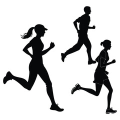 Fototapeta premium Silhouette of a man running