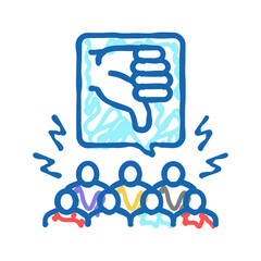 public shaming icon doodle illustration