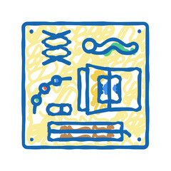 busy board icon doodle illustration