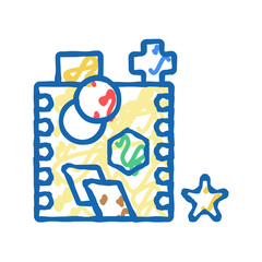 shape sorting icon doodle illustration