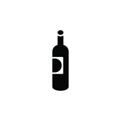 Modern bottle icon in outline style, suitable for beverages, packaging, branding, or drink labels.