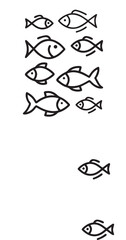 hand drawn vector illustration of fish