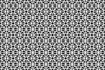 Abstract seamless intricate lace pattern. Black and white repeatable luxury, elegant pattern design.