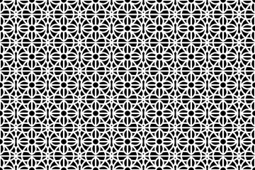 Abstract seamless intricate lace pattern. Black and white repeatable luxury, elegant pattern design.