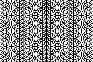 Abstract seamless intricate lace pattern. Black and white repeatable luxury, elegant pattern design.