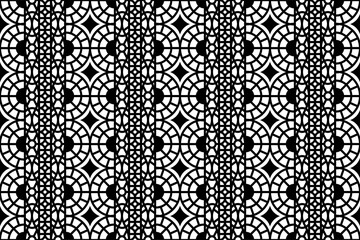 Abstract seamless intricate lace pattern. Black and white repeatable luxury, elegant pattern design.