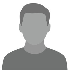 Default avatar profile icon. Gray placeholder. Vector illustration