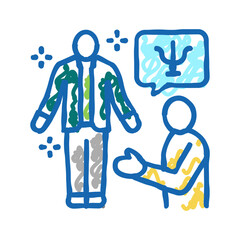 coach life career icon doodle illustration