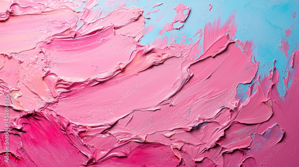 Aufkleber vibrant shades of pink blend with soft blue hues on a textured canvas, showcasing an artistic expres