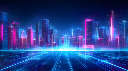 Fototapeta premium Enhancing corporate identity high-resolution digital cityscape branding