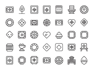 Poker Table Icon for Game Night.eps