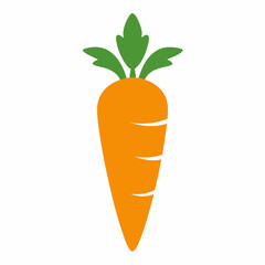 Carrot icon silhouette vector illustration