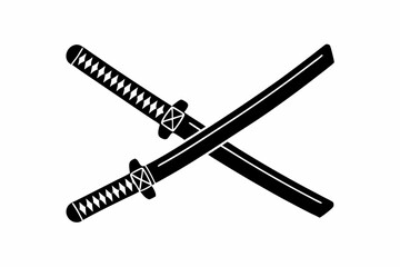 Katana Sword icon silhouette vector illustration