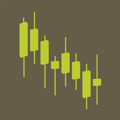 Bearish Candlestick Chart Pattern Icon