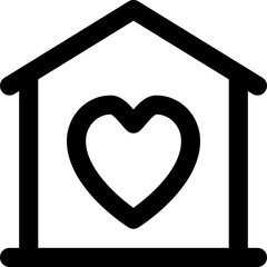 House love line icon