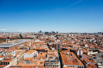 Madrid rooftops with city skyline