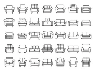 Reclining Sofa Icon Designed For Leisure.eps