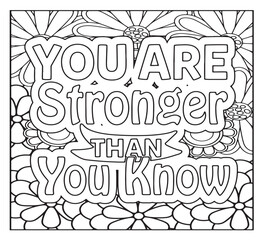 Motivational Quotes Coloring Pages For Adutls