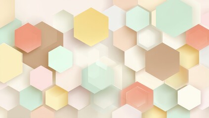 Abstract Pastel Hexagon Pattern Background