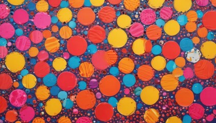Bold Pop Art dots & vibrant patterns overlaying photo,  dots,  digital art