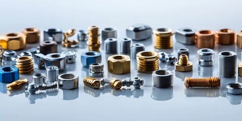 Metal hardware array reflects light