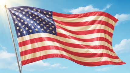 Fototapeta premium American flag for Memorial Day, 4th of July, Labour Day.