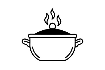 Steam Pot silhouette vector illustration